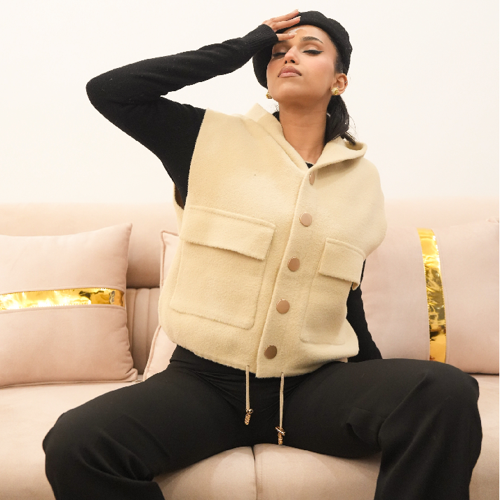 Parisian Contrast Hoodie Jacket by Label Luxe Mulher