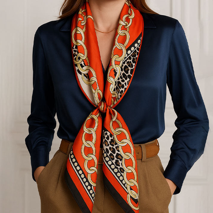 Silky Orange & Gold Satin Wraps That Gives You Instant Charm