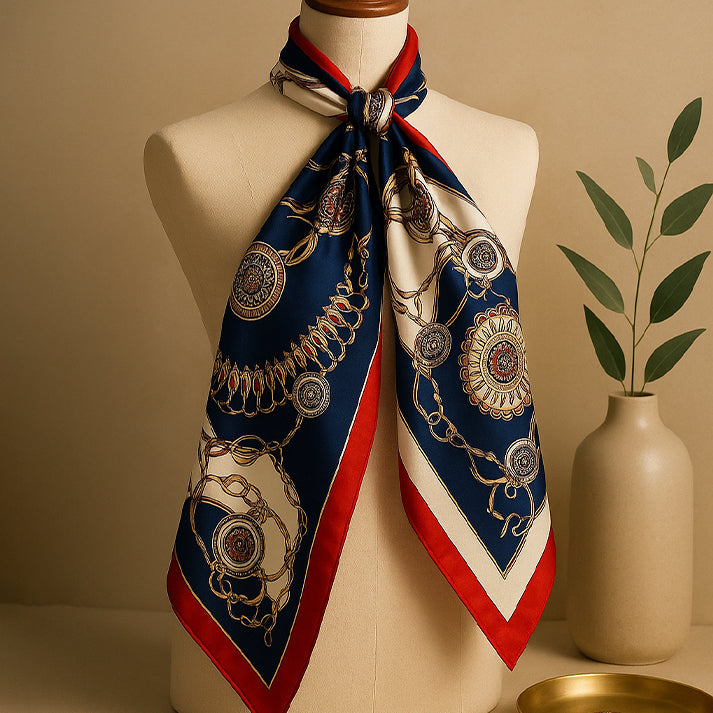 Regal Chains Satin Scarf – Luxe Mulher Exclusive