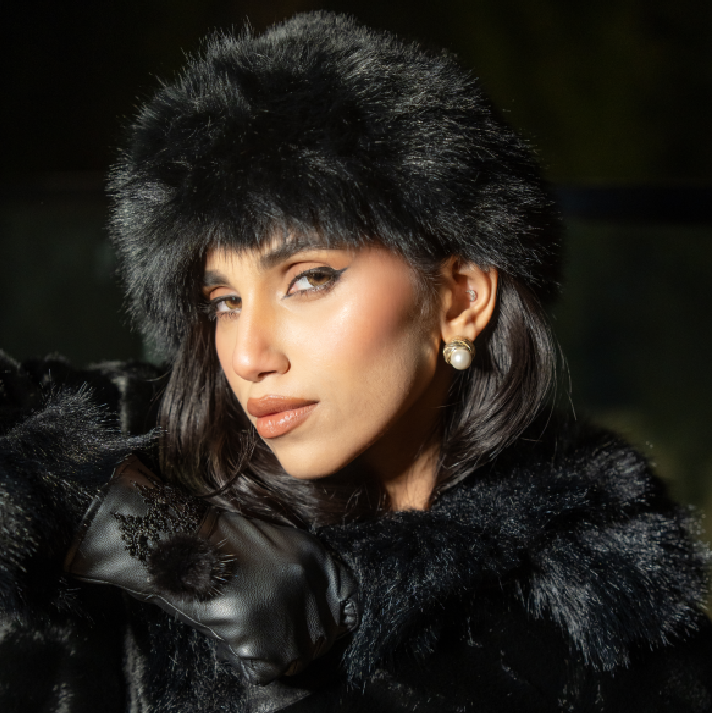 The 'Midnight Velour' Jacket: Cropped Faux Fur with Statement Collar