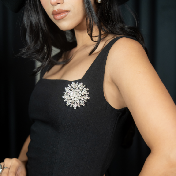 The 'Black Tie Socialite' Mini Dress: Sculpted Square-Neck A-Line