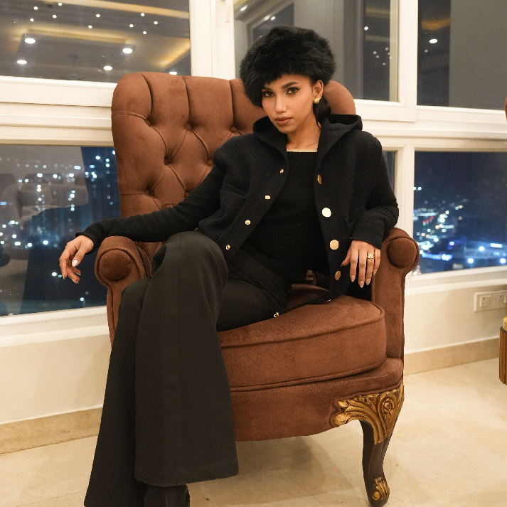 Noir Luxe Buttoned Knit Jacket | Label Luxe Mulhere