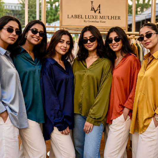 Satin Oversized Button-Down Shirt – Multi-Colour Collection