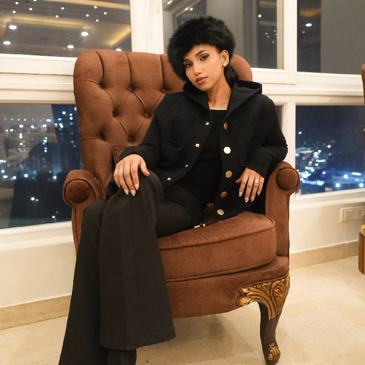 Noir Luxe Buttoned Knit Jacket | Label Luxe Mulhere