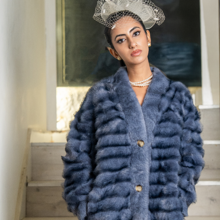 The 'Mink Sculpt' Cropped Jacket: Dark Chocolate Luxe Mulher Faux Fur