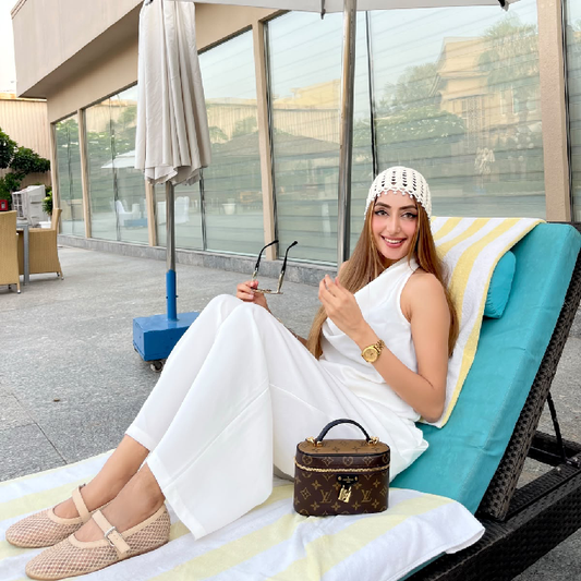 Elegant White Cowl-Neck Sleeveless Top & Wide-Leg Trousers Co-Ord Set