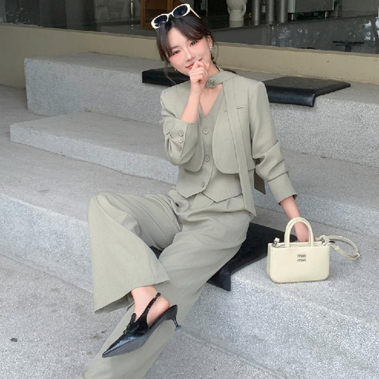 Label Luxe Mulher Olive Grace Blazer Set