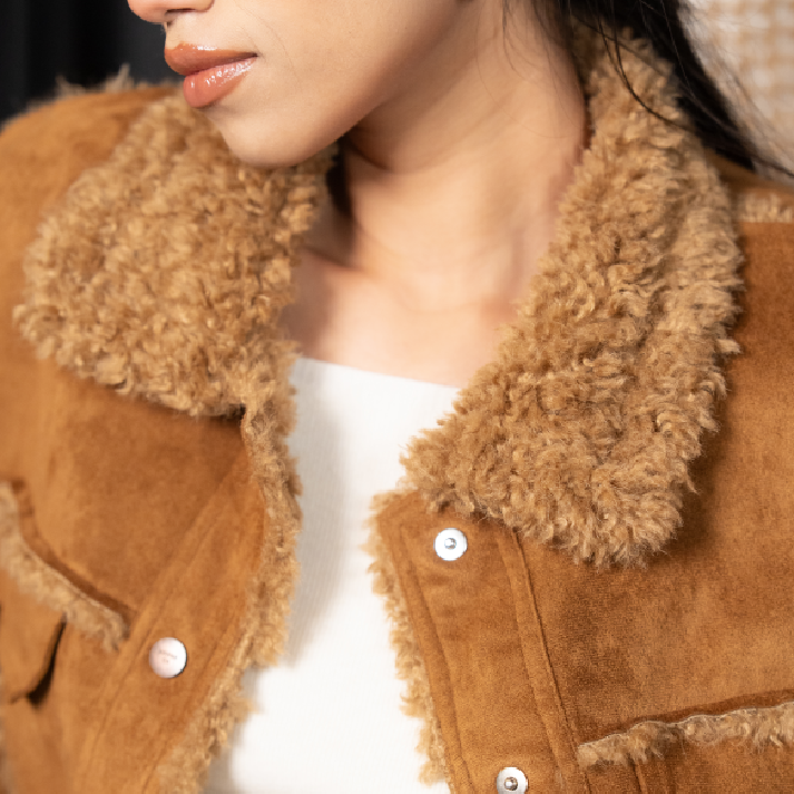 The 'Midnight Grandeur' Set: Embellished Yellow Leather Jacket & Pleated Mini Co-ord