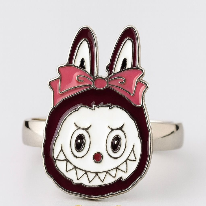 Cute Cartoon Bunny Ring | Funky Enamel Adjustable Jewelry