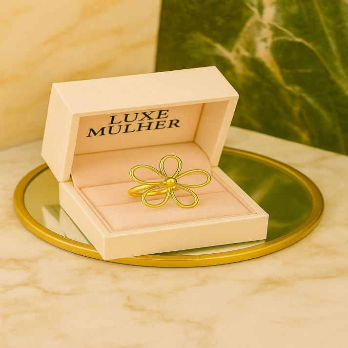 Minimal Gold Flower Ring – Elegant Women’s Jewelry